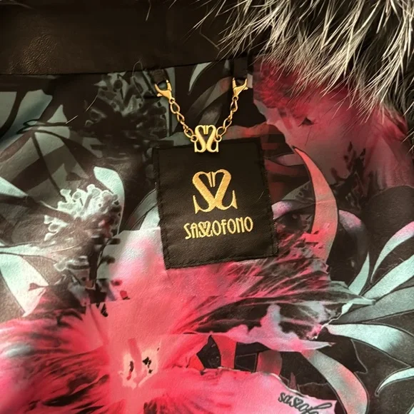 EUC - SASSOFONO Natural Faux Fur Foxy Coat - Picture 4 of 7